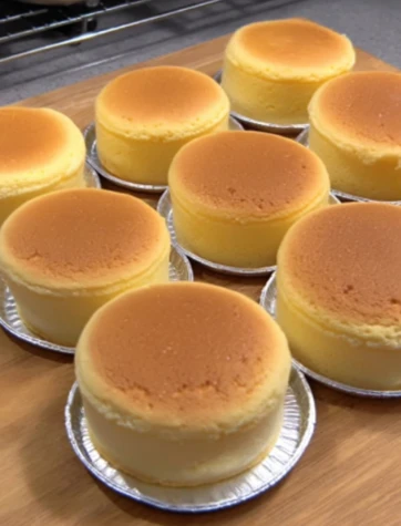 Yummy Fluffy Japanese Cotton Cheesecake Cupcakes