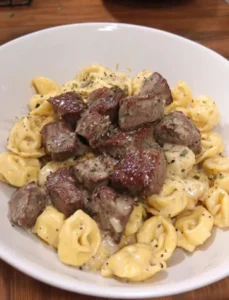 🥩🧈🍝 Yummy & Easy Garlic Butter Steak Bites & Creamy Alfredo Tortellini