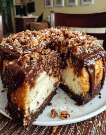 Yummy German Chocolate Cheesecake
