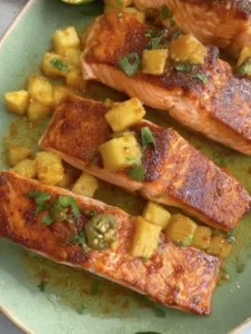 : 🐟🍍🔥 Yummy & Easy Jalapeño Honey Pineapple Salmon