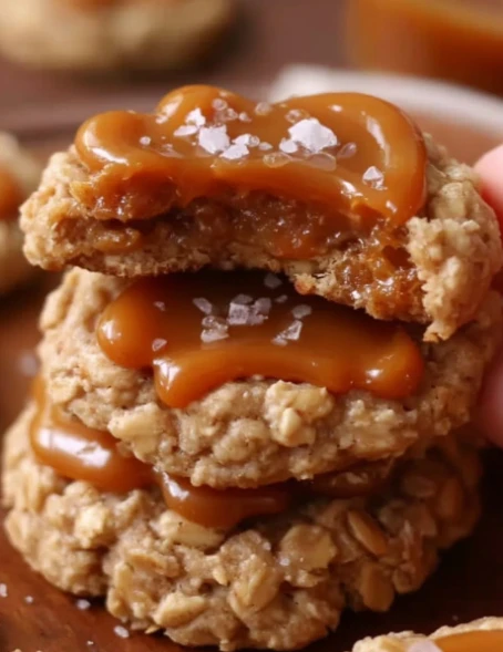 Yummy Nobake Salted Caramel Cookies