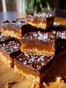 Yummy Nobake Salted Caramel Pretzel Bars