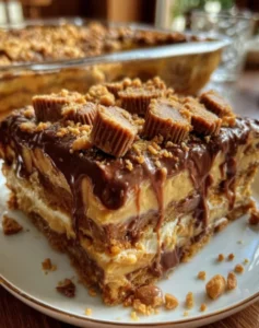 🤤🥜🔥 Yummy Easy Peanut Butter Cookie Lasagna