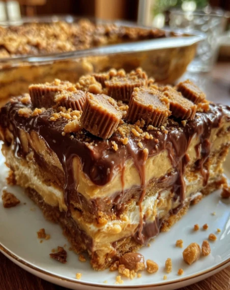 Yummy Peanut Butter Cookie Lasagna