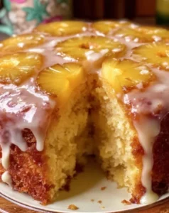 🍍🤍🍰 Yummy & Easy Pineapple Cake with Creamy Glaze
