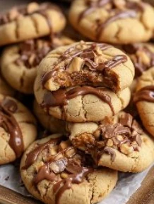 Yummy Snickers Peanut Butter Cookies