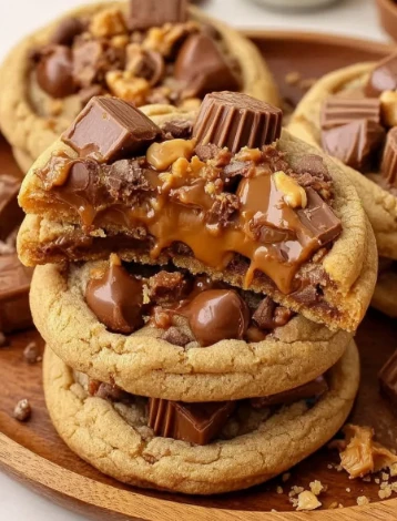 Yummy Triple Reeses Peanut Butter Cookies