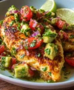 🌶️🥑 Zesty & Flavorful Fiesta Lime Chicken with Avocado Salsa