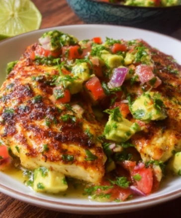 Zesty Flavorful Fiesta Lime Chicken Avocado Salsa
