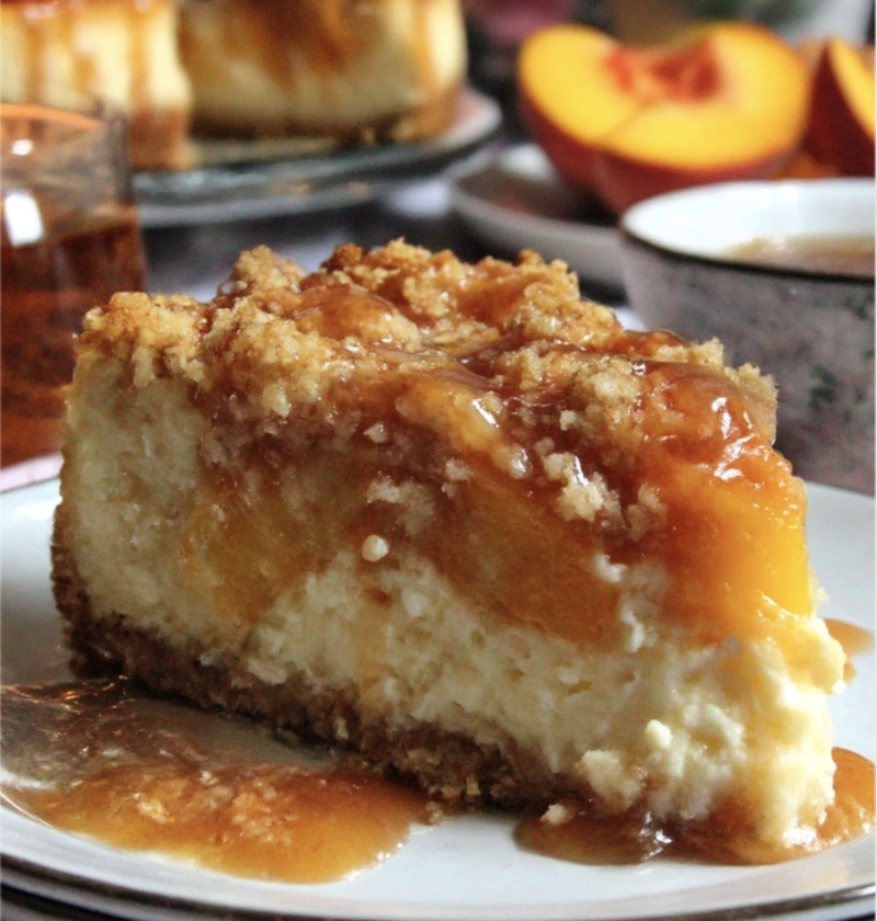 Peach Cobbler Cheesecake