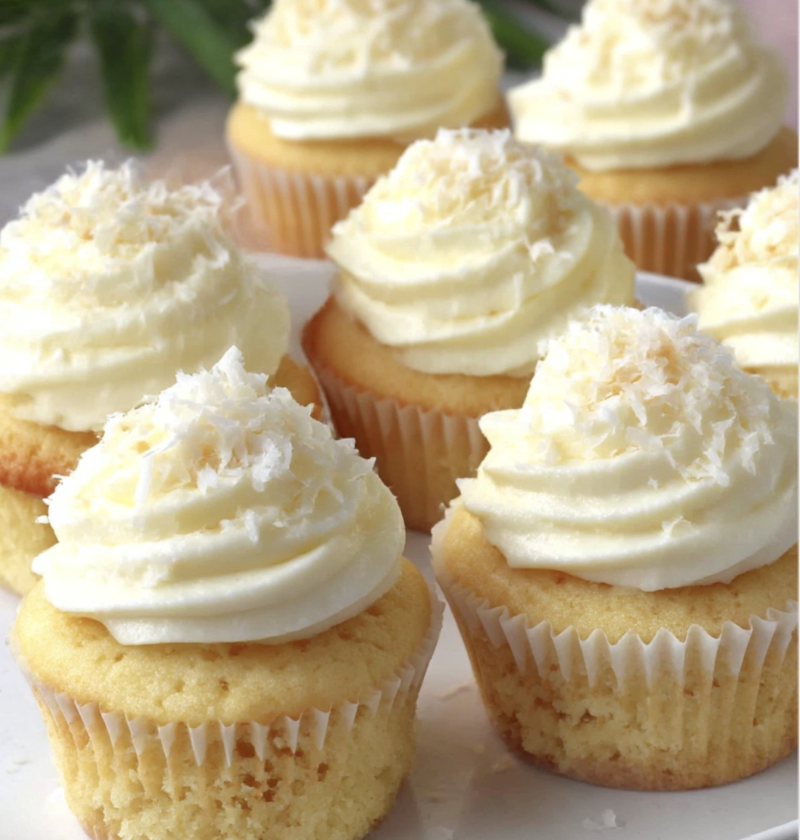 Easy Coconut Cupcakes (Starts with a Cake Mix!)