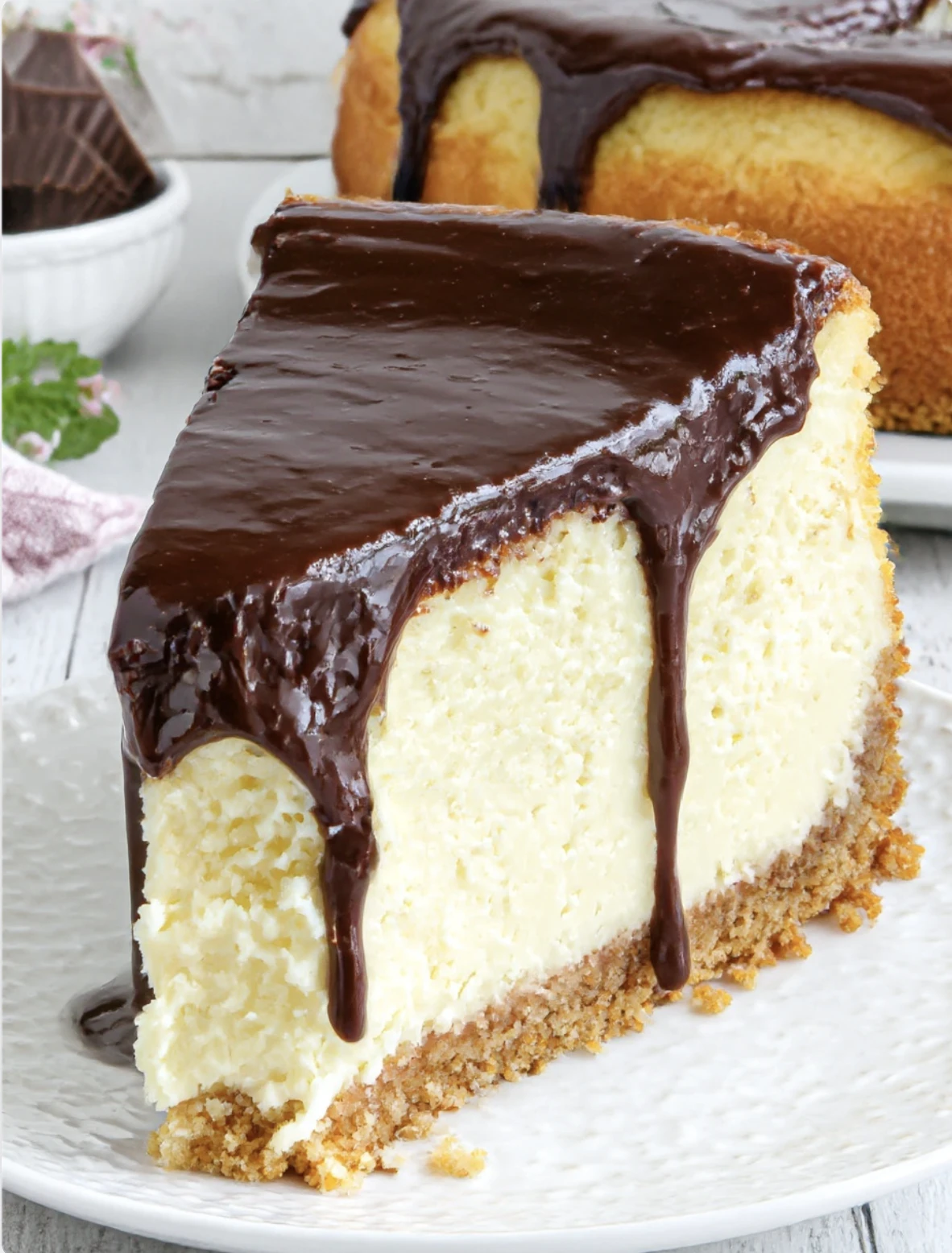 Boston Cream Pie Cheesecake