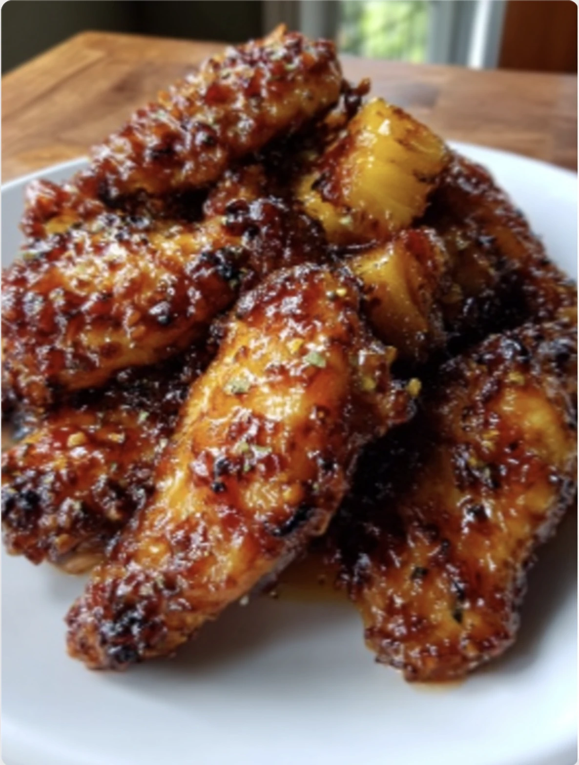 Brown Sugar Pineapple Wings Chicken