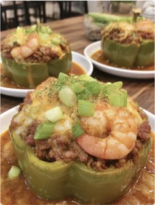 Cajun Surf & Turf Stuffed Peppers