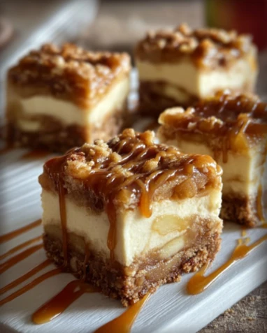 Caramel Apple Cheesecake Bars