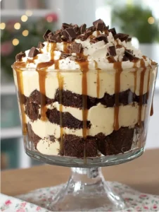 Caramel Cheesecake Brownie Trifle Delight