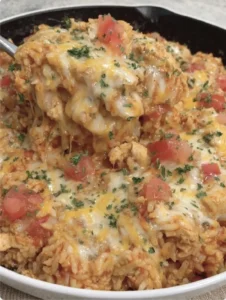 Cheesy Chicken Taco Rice