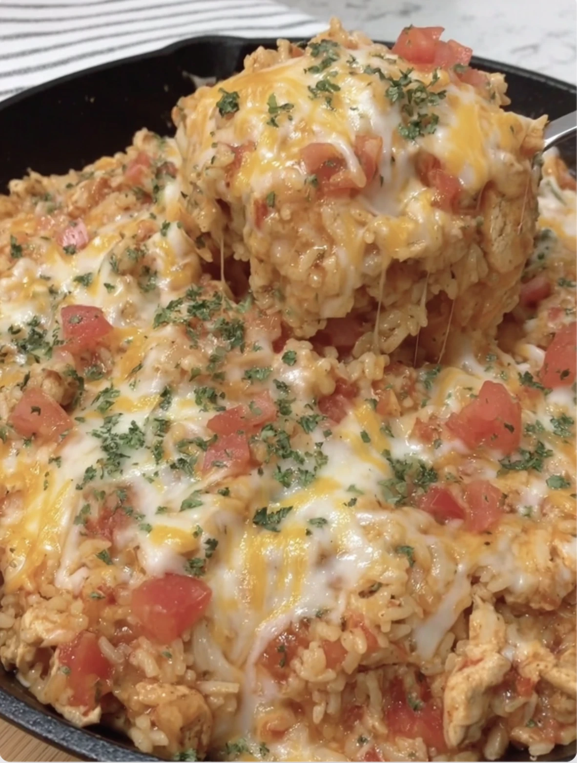 Cheesy Chicken Taco Rice