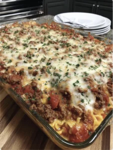 Cheesy Ground Beef Casserole