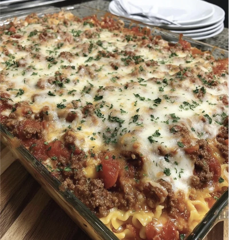 Cheesy Ground Beef Casserole