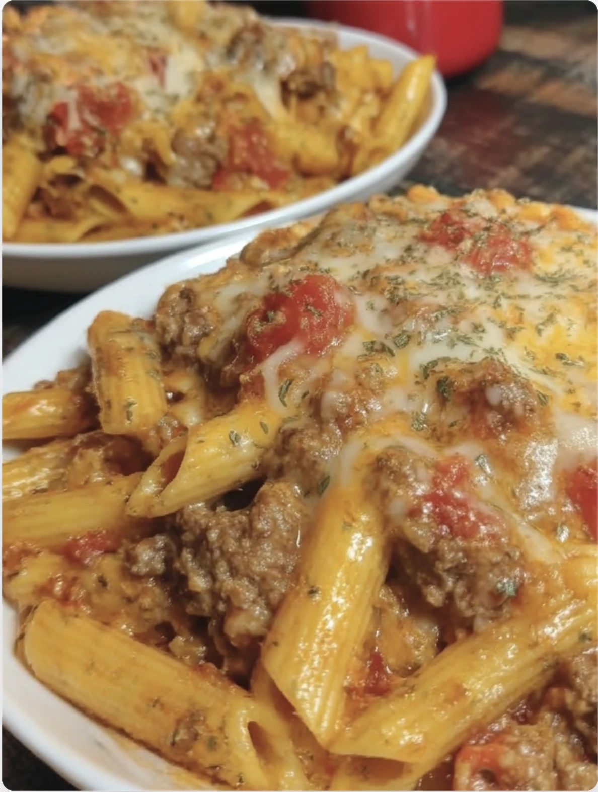 Cheesy Penne Garlic Butter Ground Beef