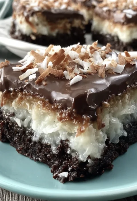 Chocolate Coconut Mounds Cake