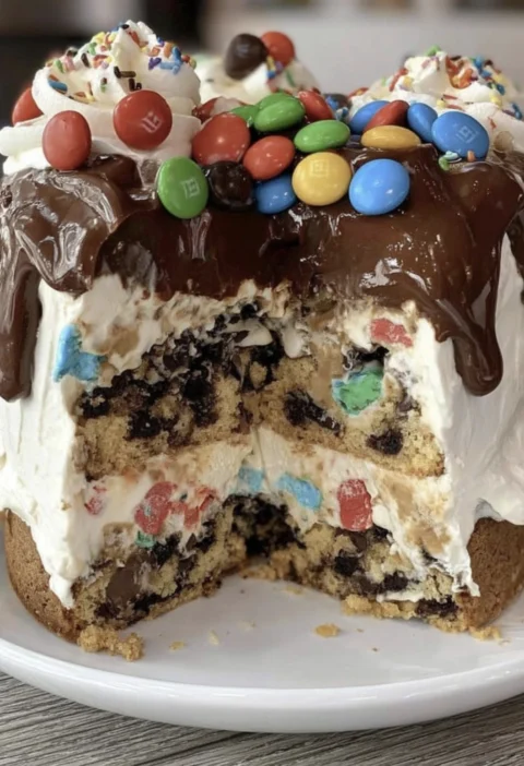 Chocolate Cookie Dough Ice Cream Cake