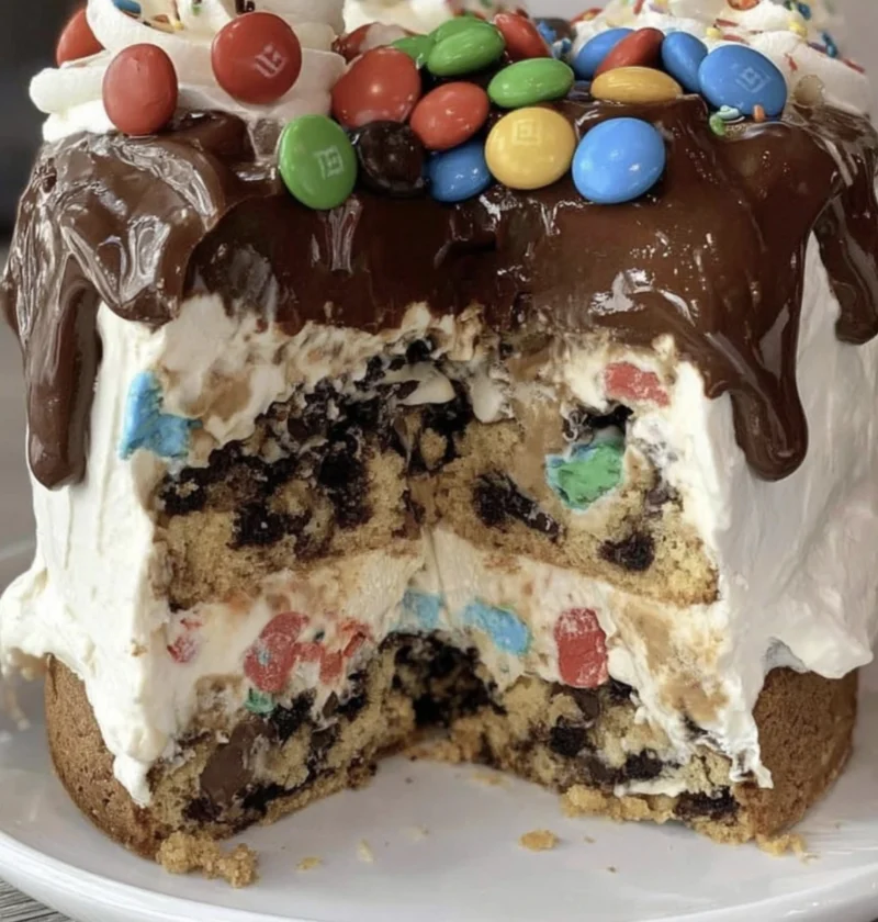 Chocolate Cookie Dough Ice Cream Cake