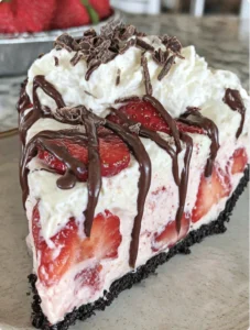 Chocolate Covered Strawberry Pie