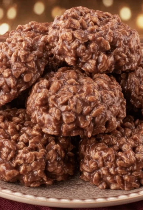 Chocolate Peanut Butter Nobake Cookies