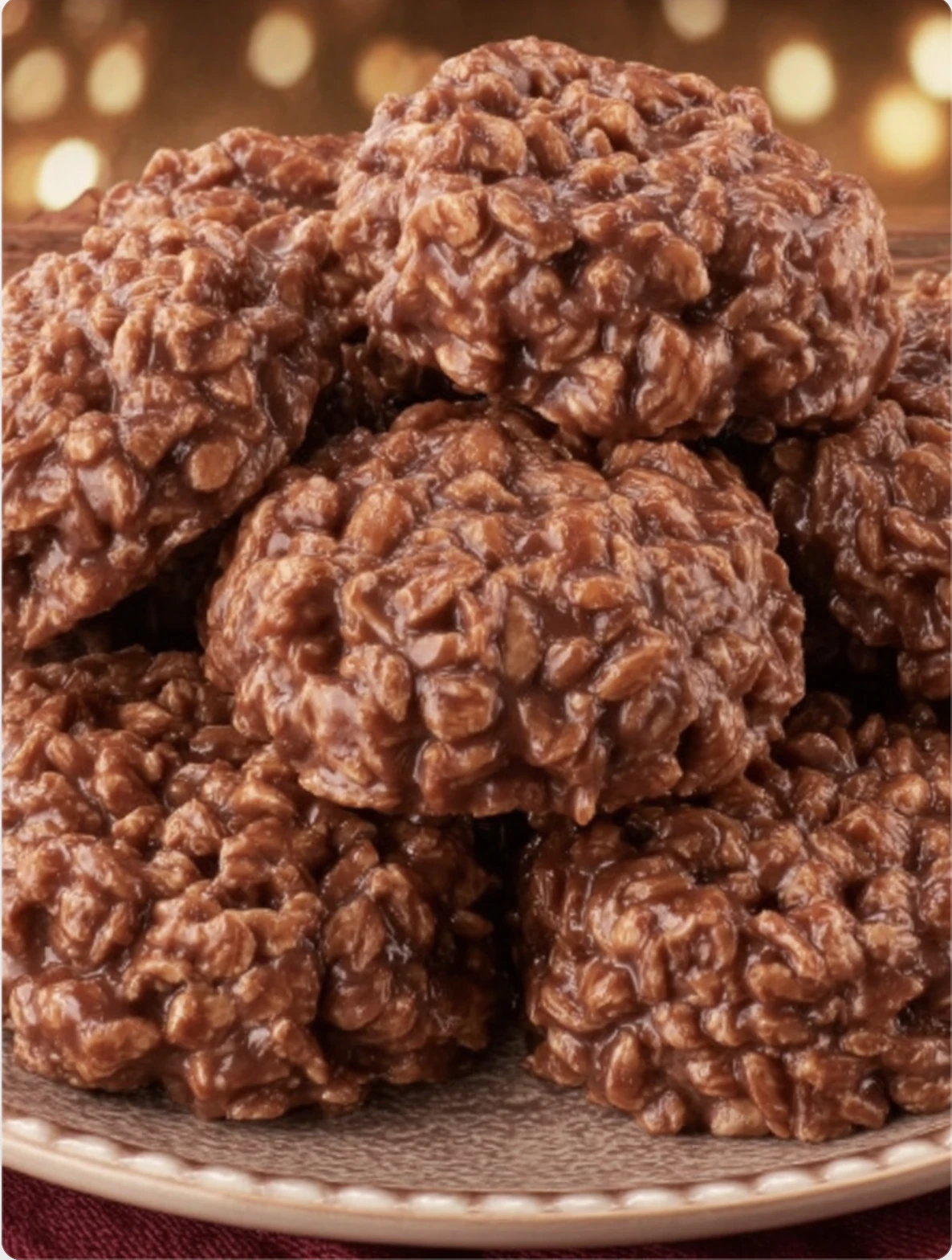 CHOCOLATE PEANUT BUTTER NO-BAKE COOKIES!