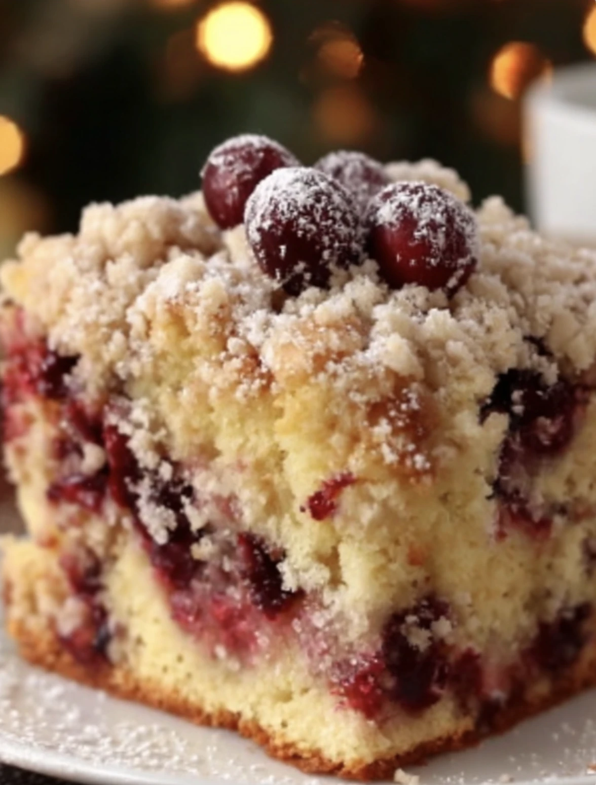 Christmas Cranberry Buckle
