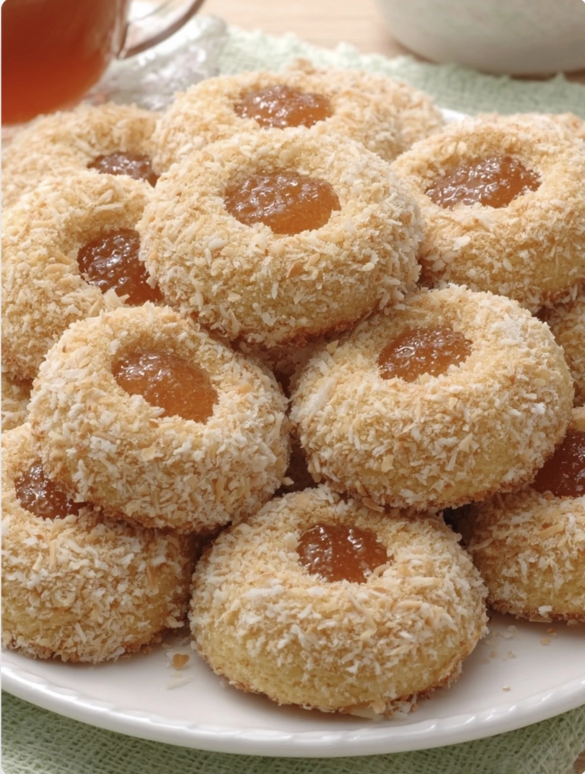 COCONUT JAM THUMBPRINT COOKIES