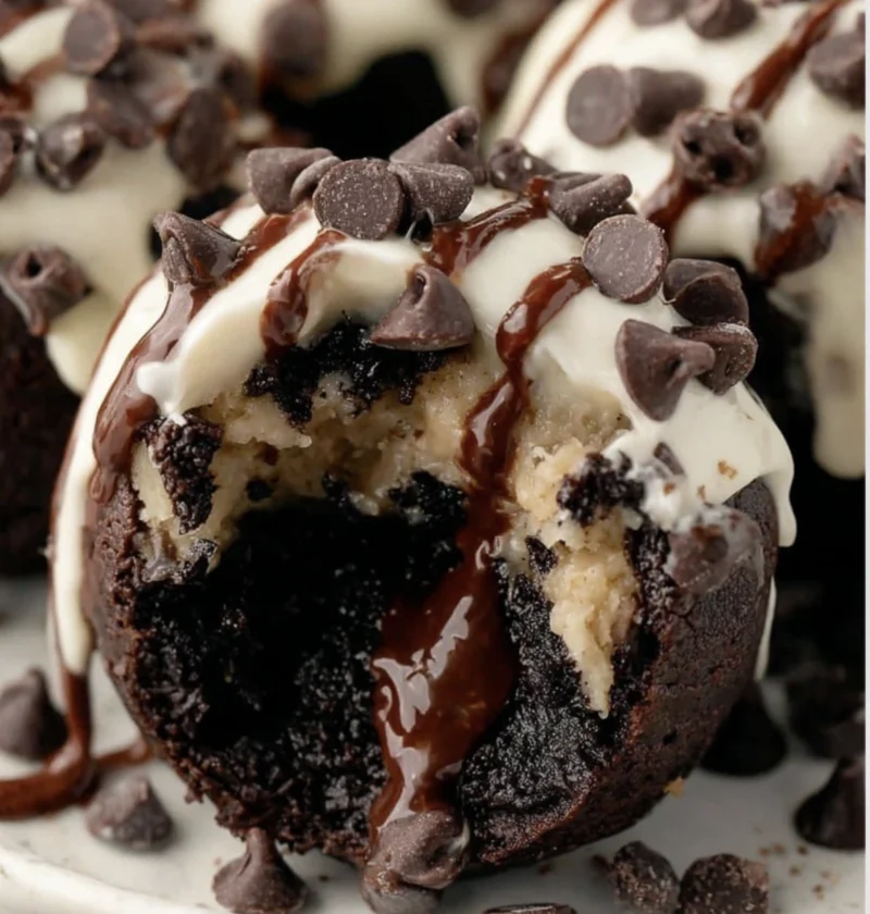 Cookie Dough Brownie Bombs