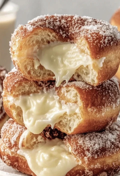 Creamfilled Custard Doughnuts Boston Creamstyle