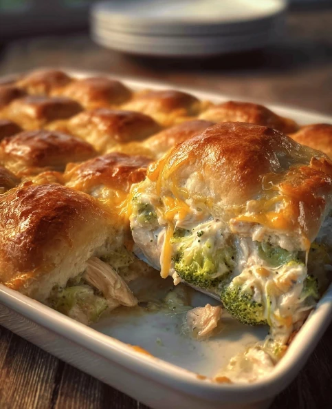 Creamy Broccoli Chicken Crescent Bake