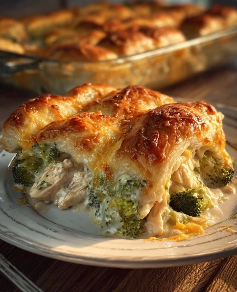 Creamy Broccoli Chicken Crescent Bake