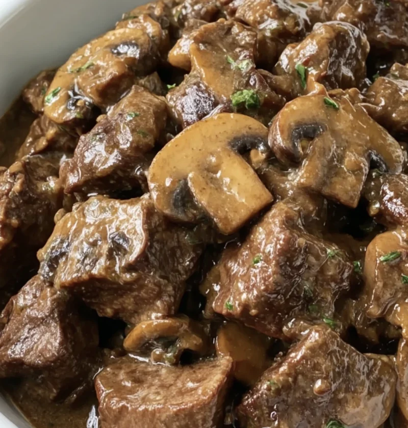 Creamy Crockpot Beef Tips Mushrooms Homemade