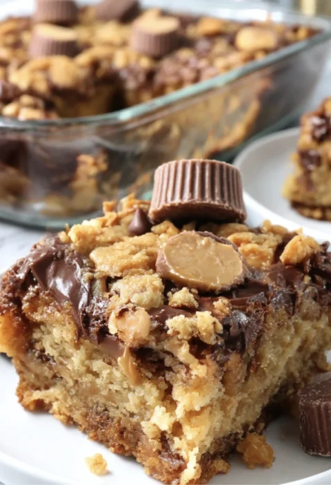 Peanut Butter Cup Dump Cake