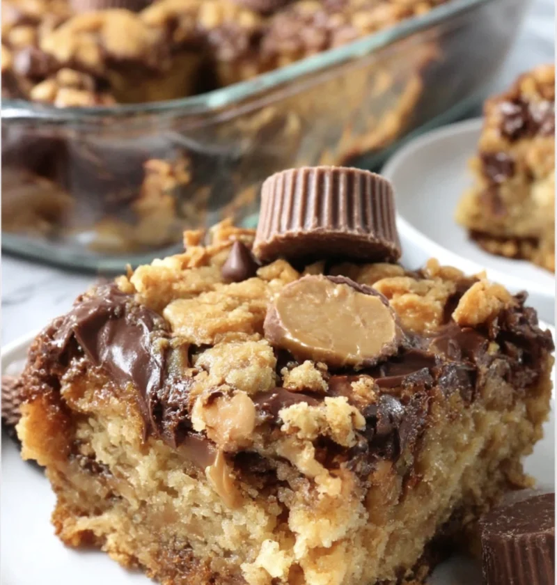 Peanut Butter Cup Dump Cake