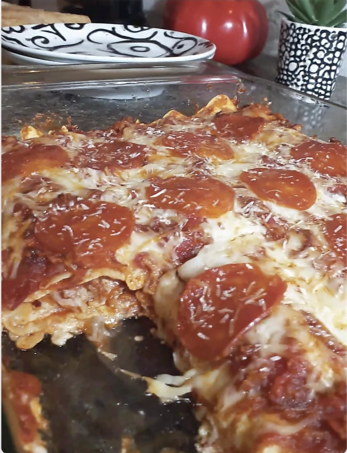 Easy Pizza Enchilada Bake