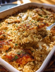 🧈🍚 Garlic Butter Chicken & Rice Casserole