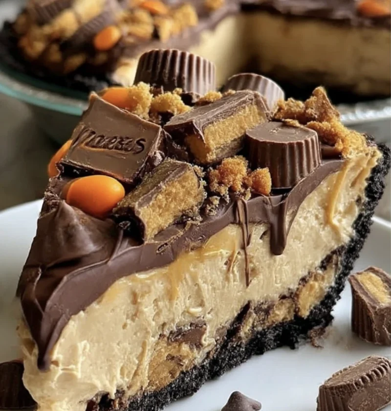 Giant Reeses Peanut Butter Cup Pie