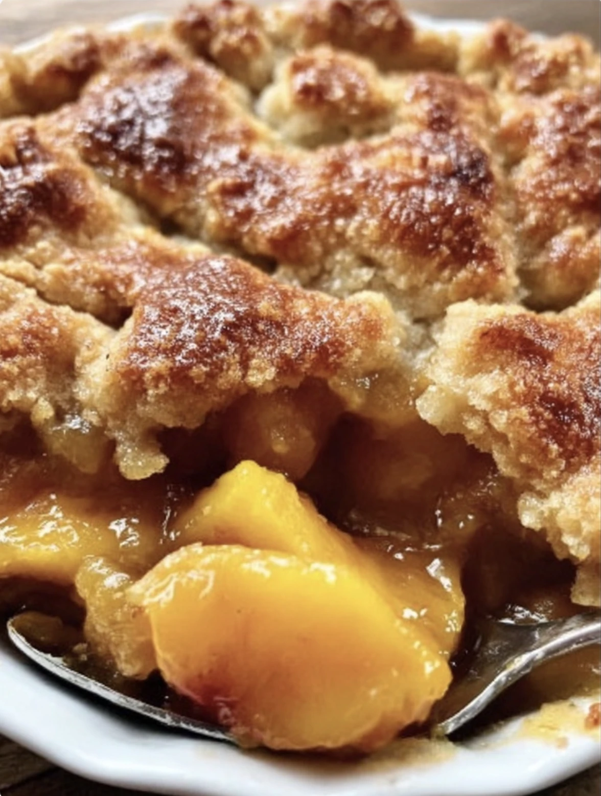 Grandmastyle Doublecrust Peach Cobbler Brown Butter