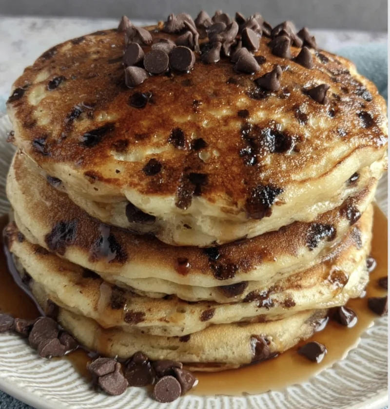 Homemade Chocolate Chip Pancakes From Scratch