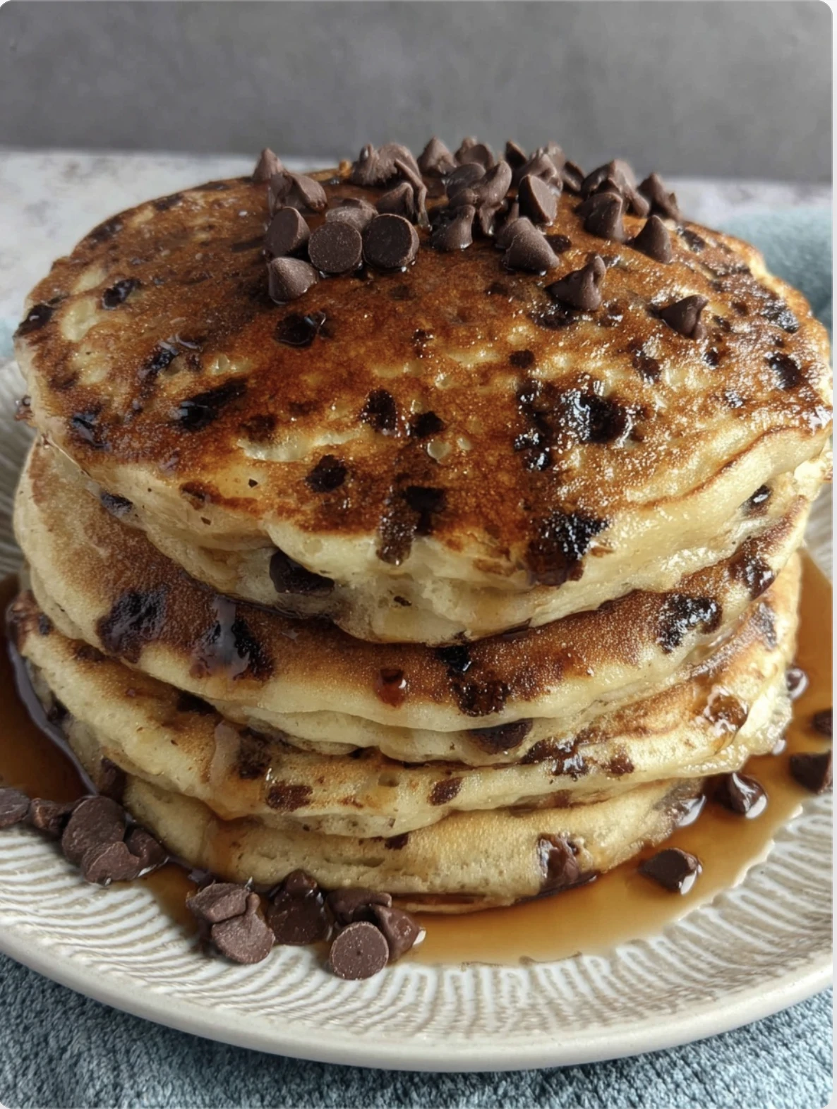 Homemade Chocolate Chip Pancakes from Scratch