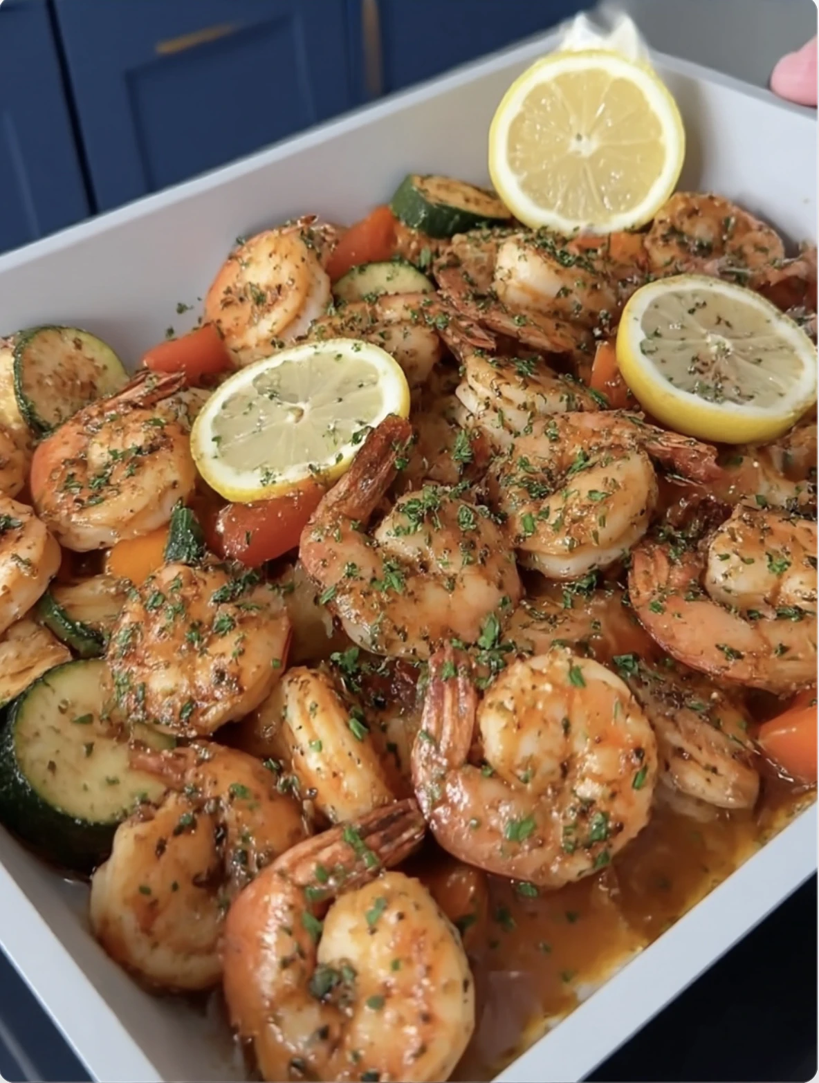 Lemon Herb Shrimp and Veggie Skillet
