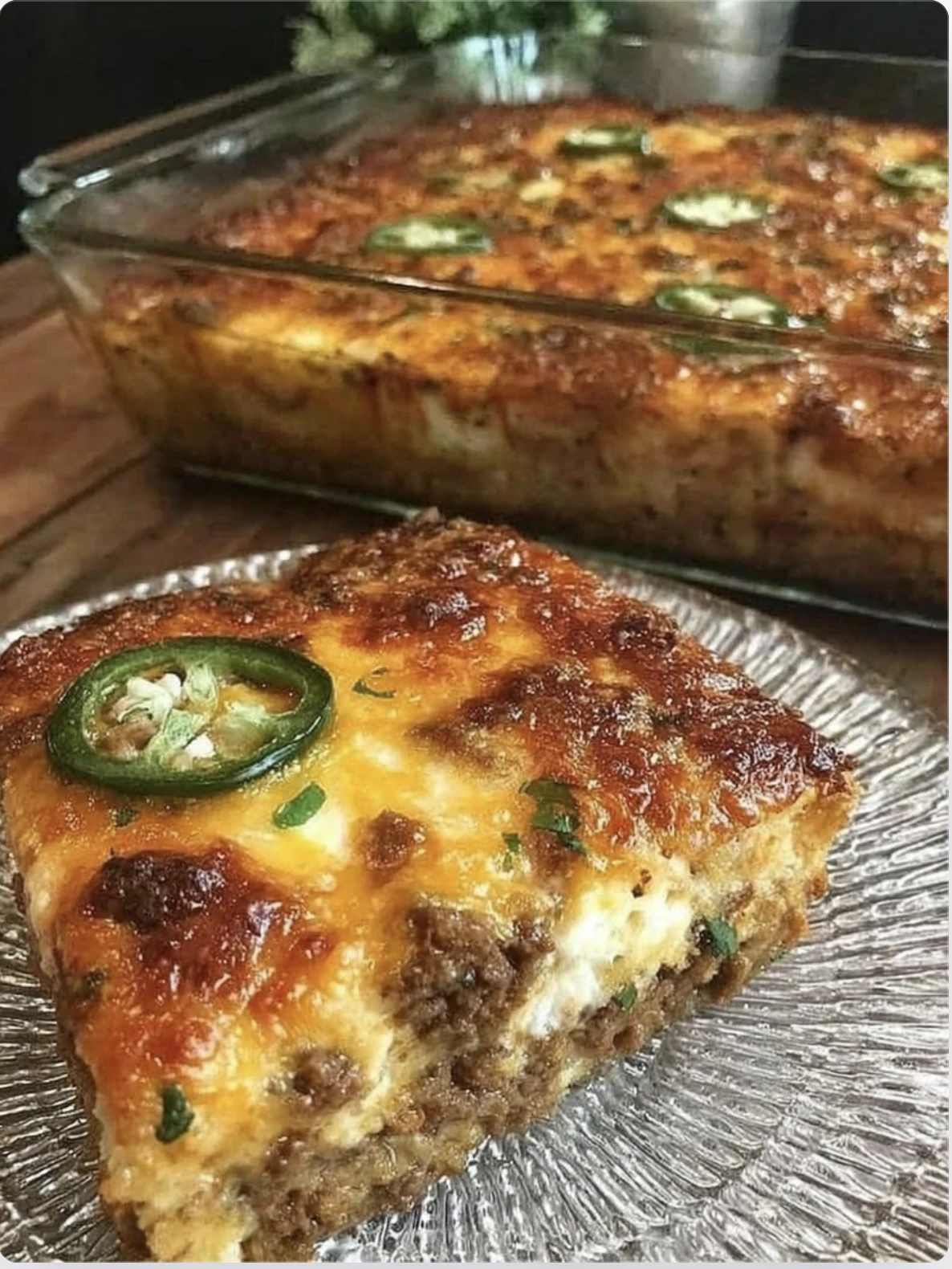 Loaded Beef Cheese Casserole