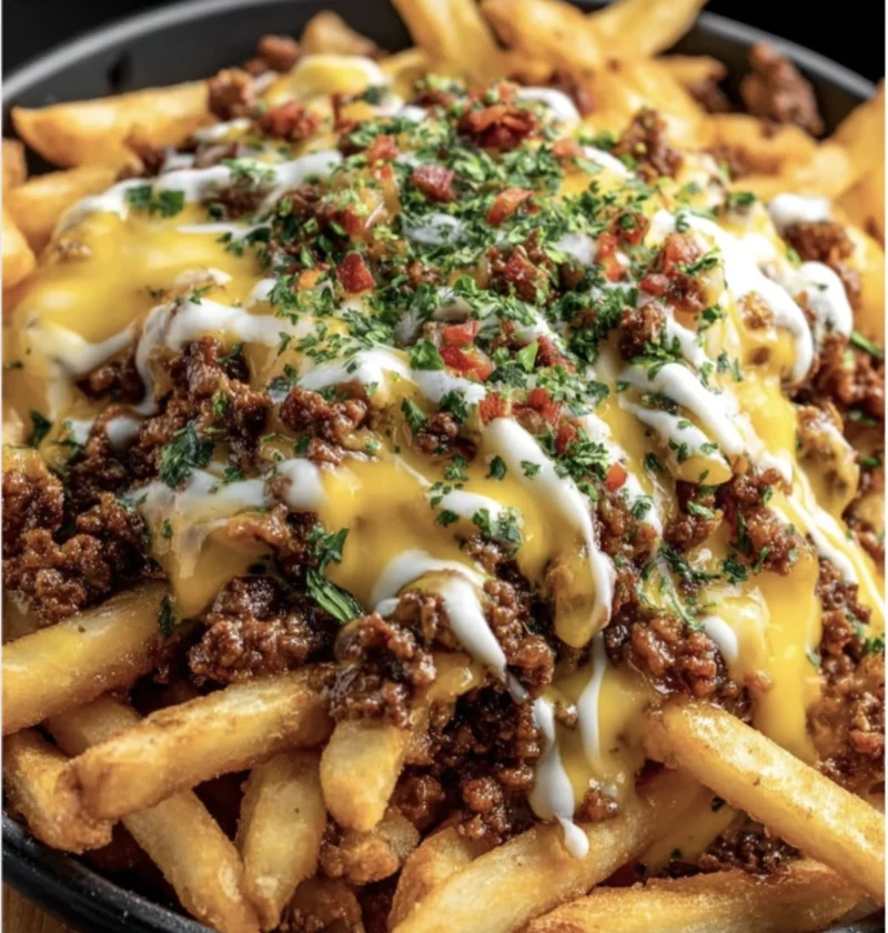 Loaded Cheesy Beef Fries