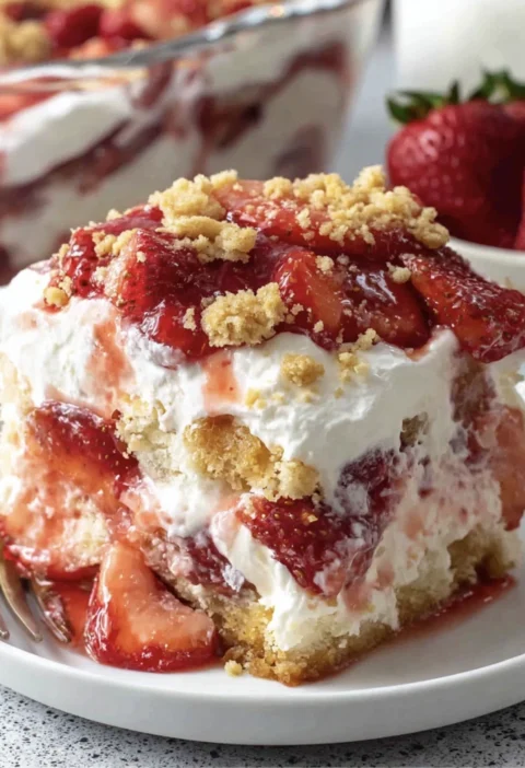 Nobake Strawberry Shortcake Dessert